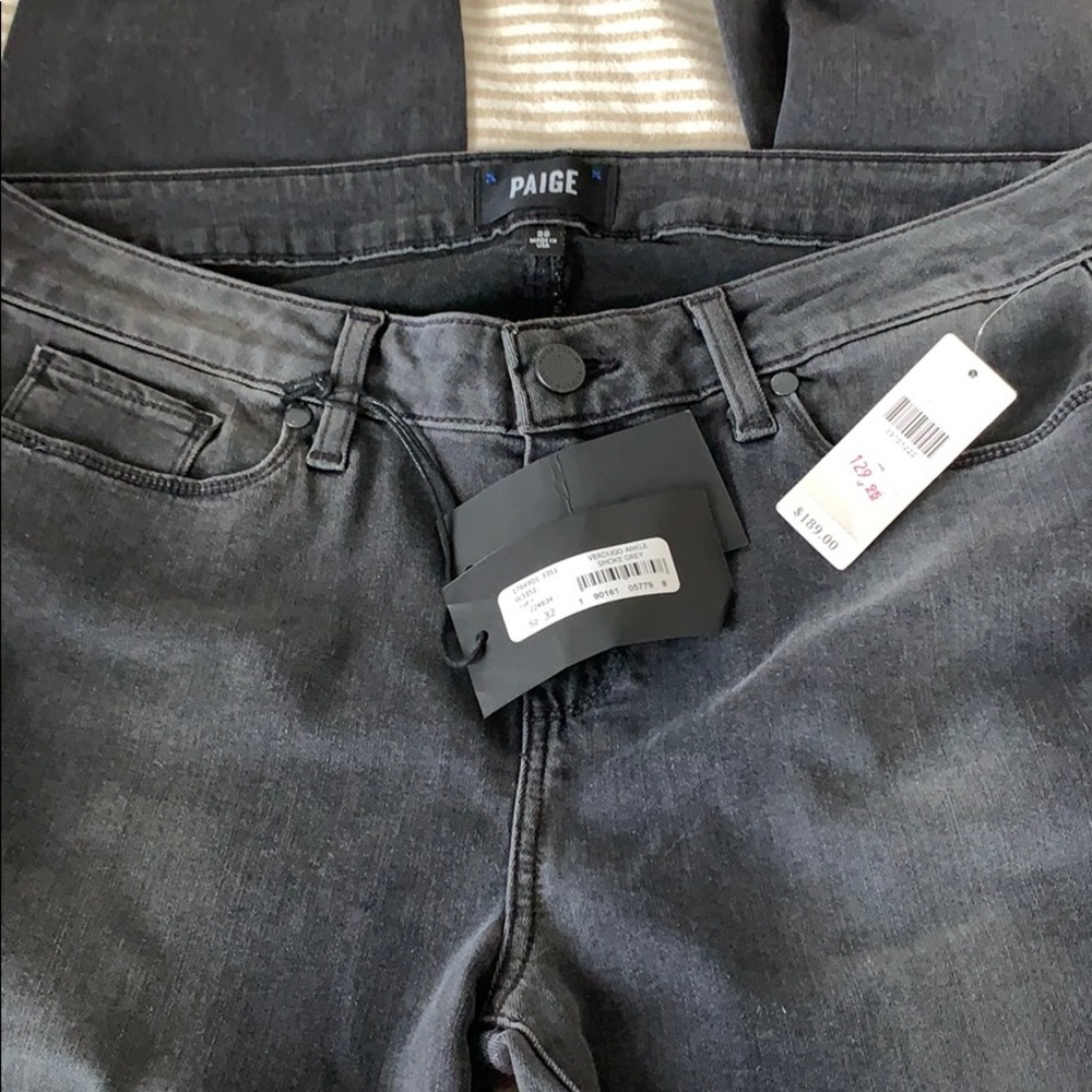 Paige Denim sz 32 Verdigo Ankle Grey NWT